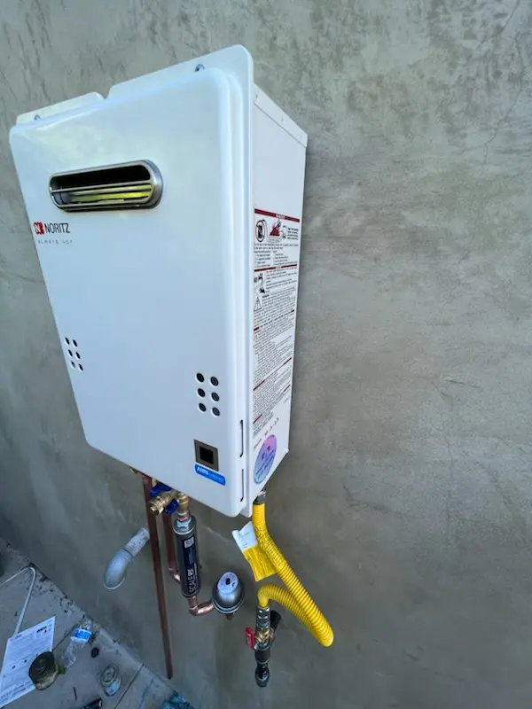 Tankless water heater installation for Lucky Estates homes